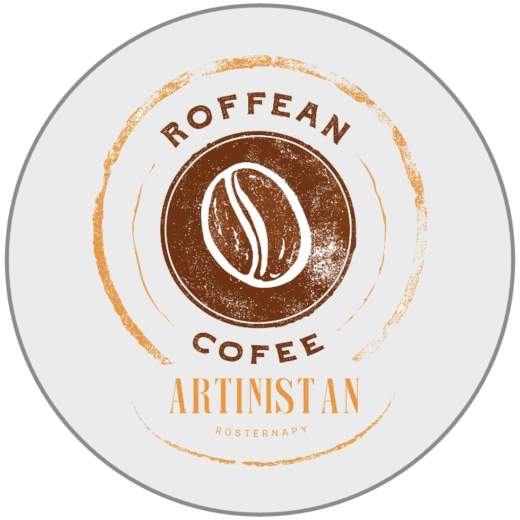 Artisan coffee badge — roastery and specialty coffee brand